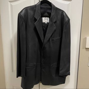 Leather Blazer Coat